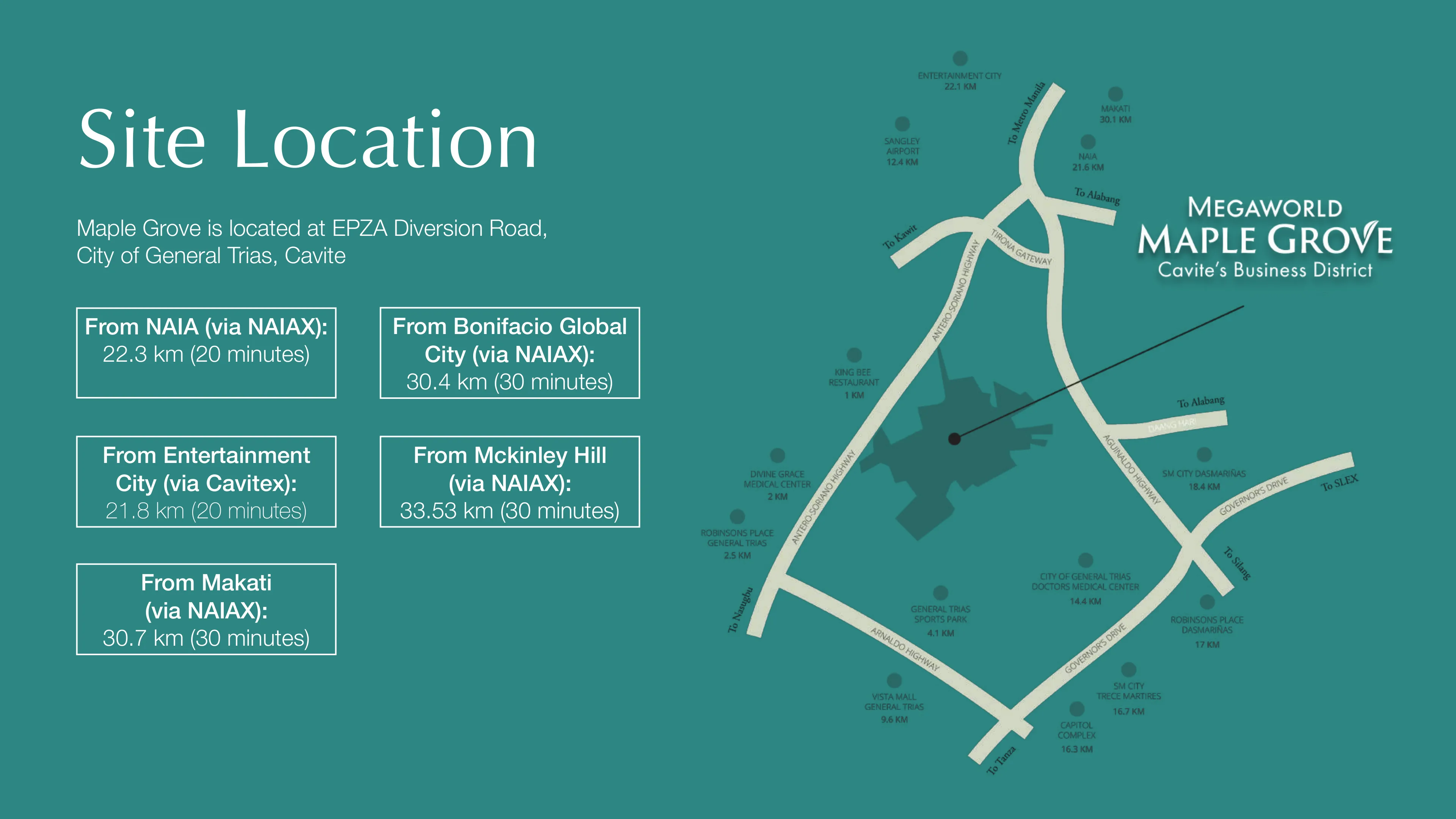 Maple Grove location map and access points